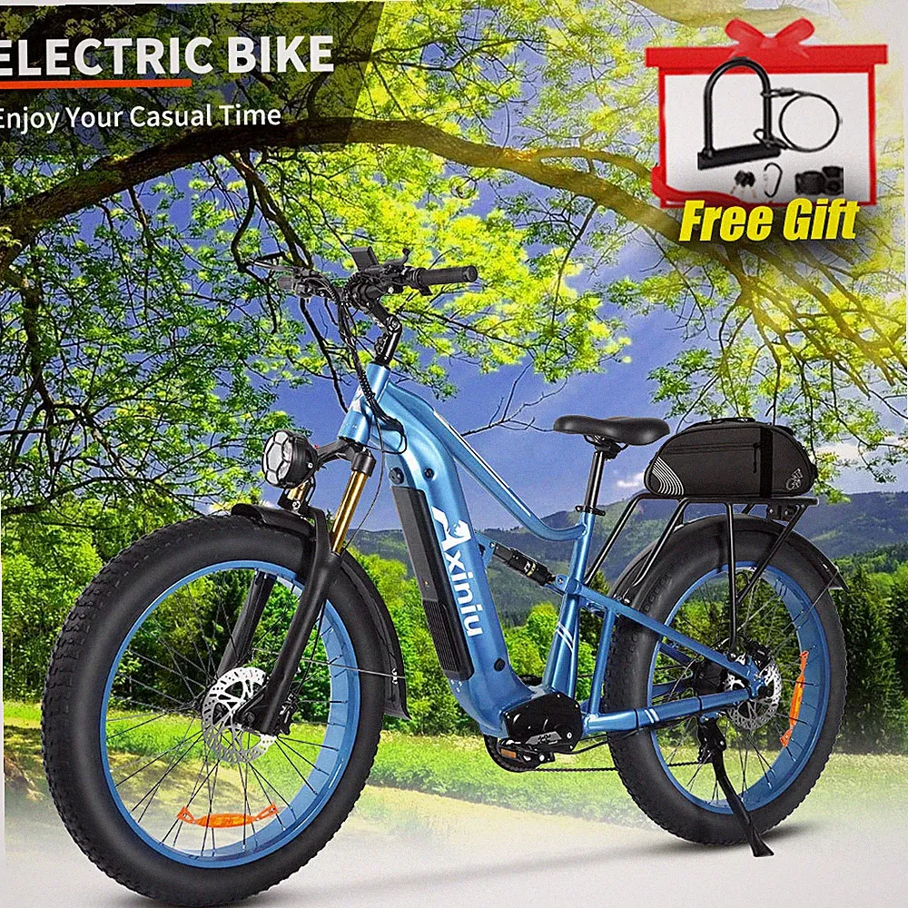 1800W 26"E-Bike Electric Moped Bicycle 35Mph Commuter Tire Mountain Bikes Adults