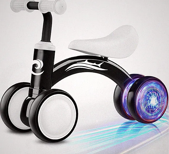 Colorful LED Balance Bike for 10-36 Month, No Pedal 4 Silence Wheels&Soft Seat