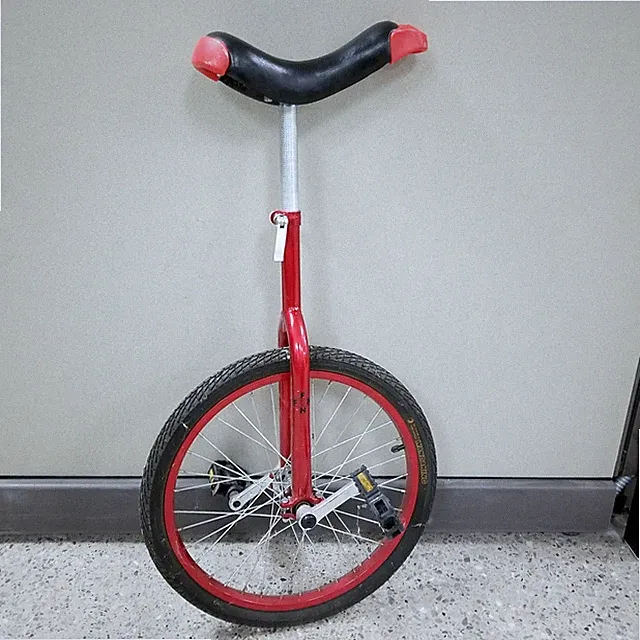 FUN Brand Red/Black 19" Wheel Adjustable Seat Unicycle