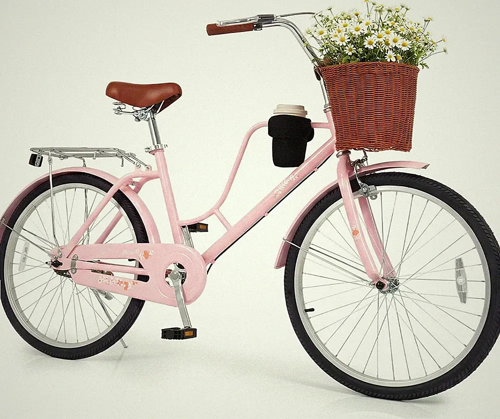 Goplus Beach Cruiser Bike for Women, 24/26-Inch Commuter Bike W/Adjustable Seat
