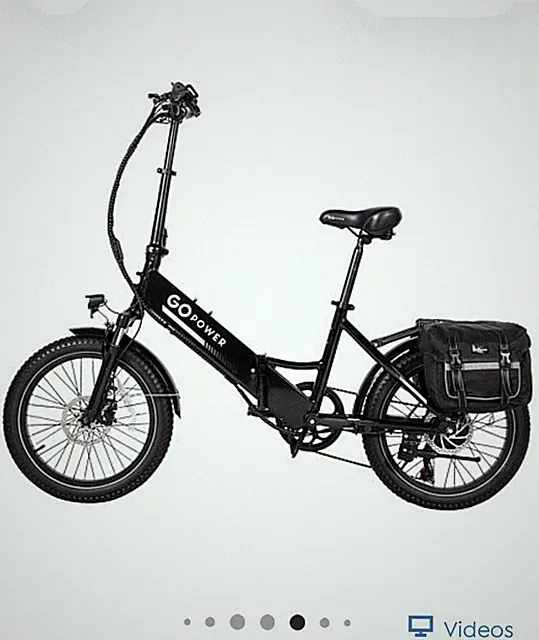 GoPower GoCurve Folding E-bike. Black