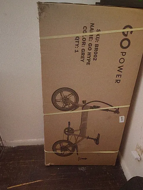 GoPowerBike GoHype Electric Bike | Slim Folding Design | 16" Tires | 20 mph