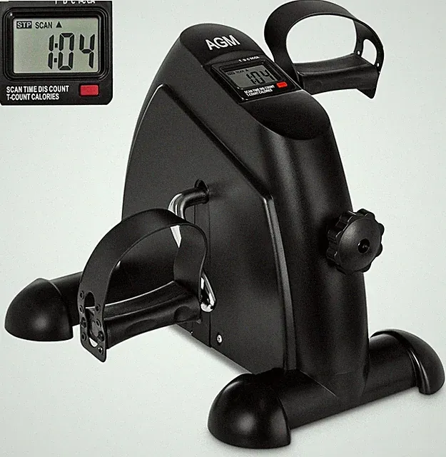Mini Exercise Bike Cycle Arm & Leg Pedal Exerciser with LCD Screen Displays