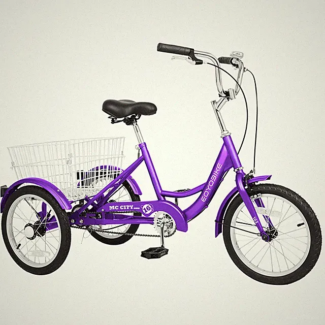 MOPHOTO Small Tricycle 16Inch Low Step-Through 3 Wheel Bike for Beginner Riders