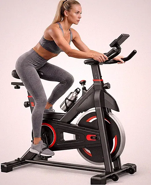 Smart Exercise Bike for Home, Adjustable & Quiet, 265Lbs Capacity